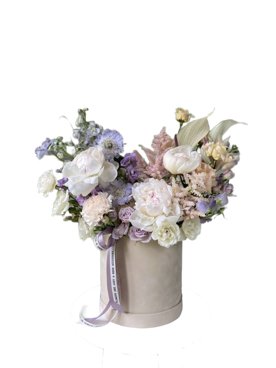 باکس گل یاسی سفید